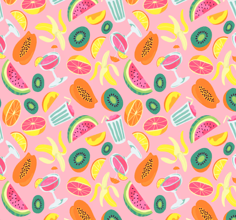 Colorful fruits pattern blind kitchen - TenStickers