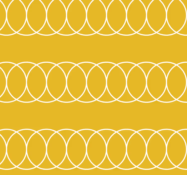 Yellow circles pattern blind kitchen - TenStickers