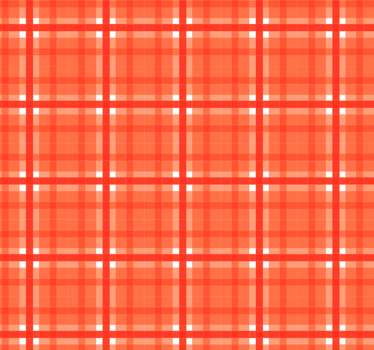 Red gingham pattern blind kitchen - TenStickers