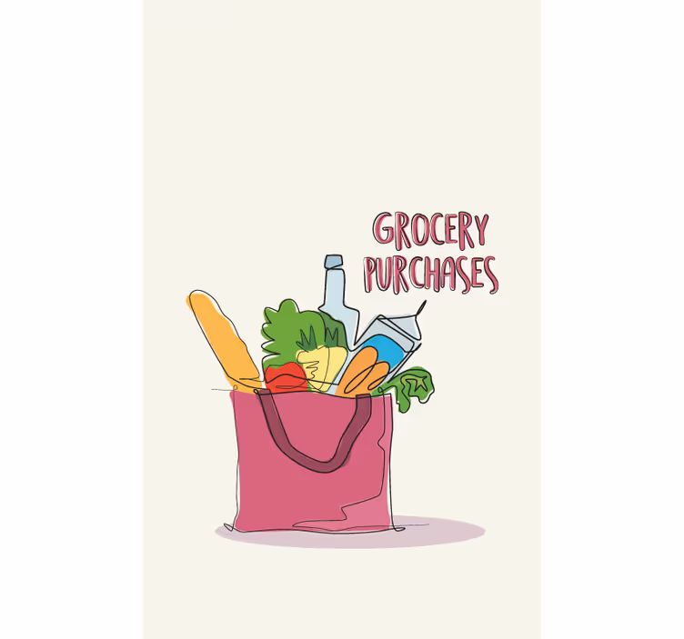 Grocery illustration blind kitchen - TenStickers