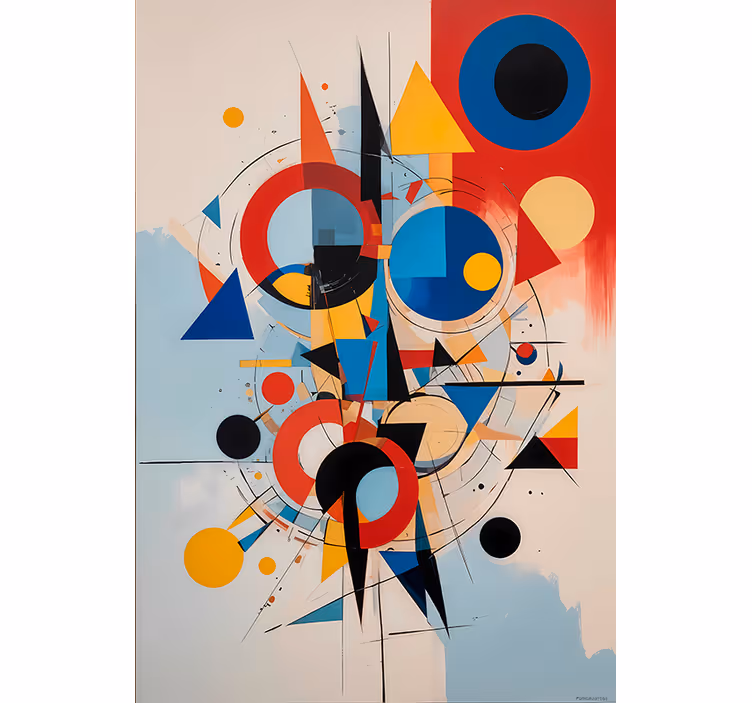 geometric paiting art deco blind - TenStickers
