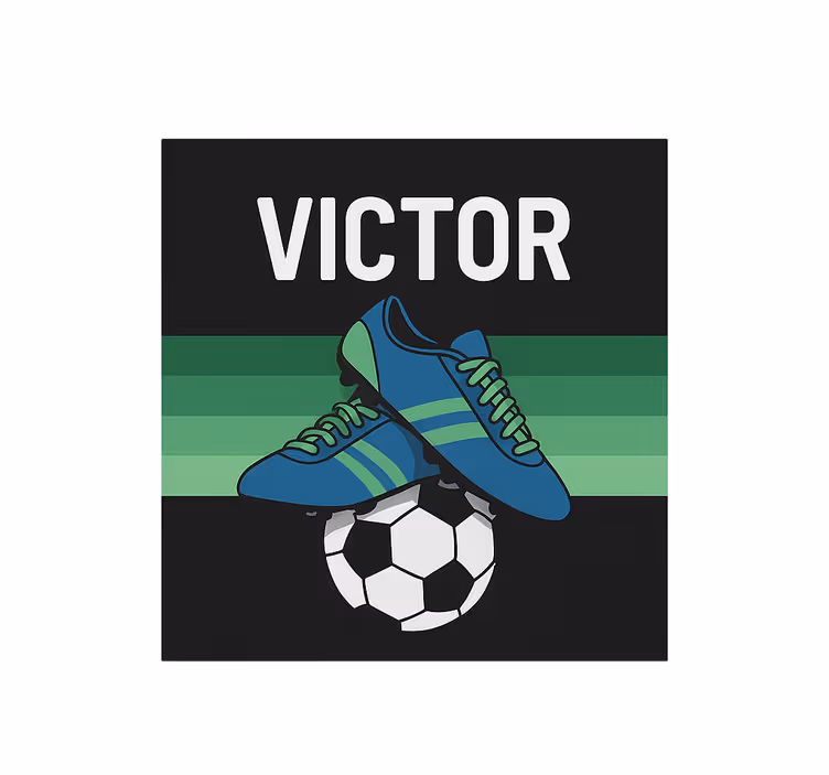 Football boots with name blind children - TenStickers