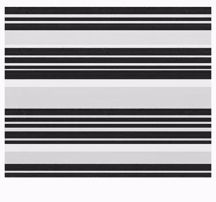 "Righe Bianco Nero" bathroom blind - TenStickers