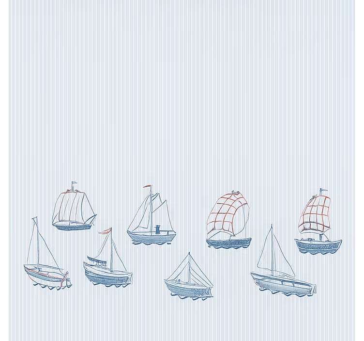 Blue sailing boats blind children - TenStickers