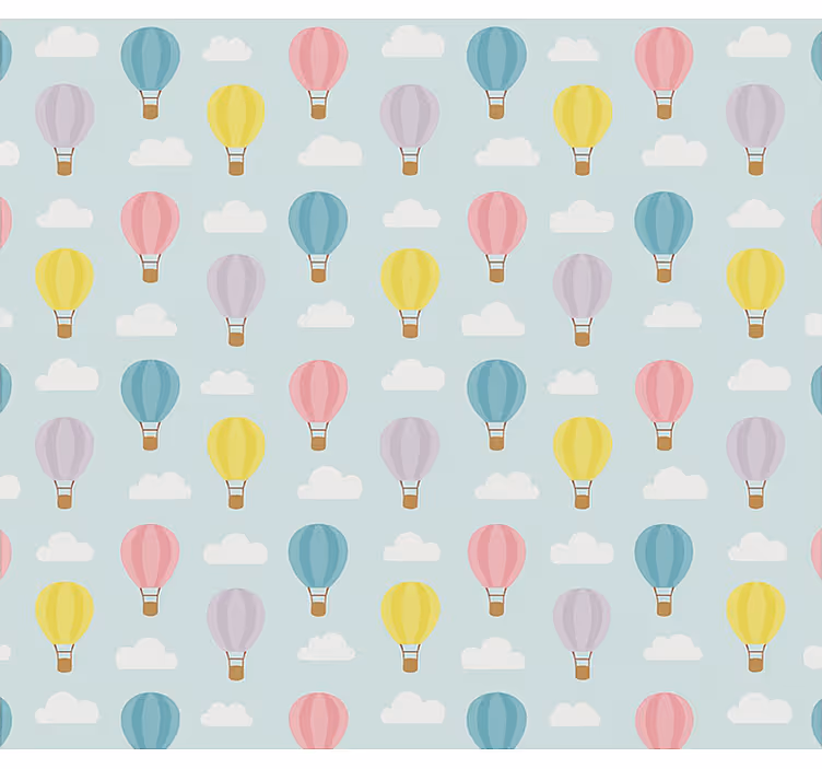 Blue hot air balloons blind children - TenStickers