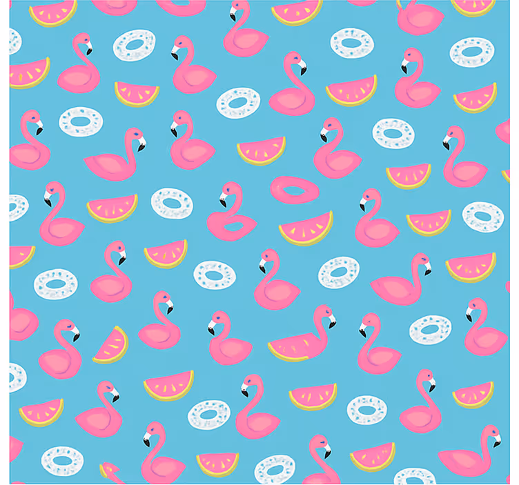 Blue flamingo print blind children - TenStickers