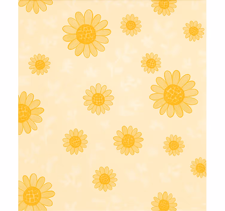 Yellow sunflower pattern blind children - TenStickers