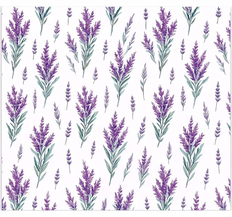 Watercolor lavander sprigs blind kitchen - TenStickers