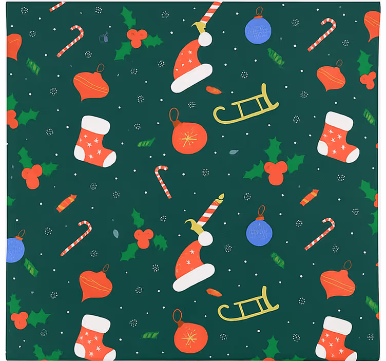 Santa Gingerbread Pattern living room blind - TenStickers