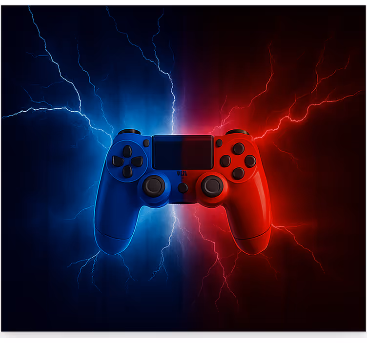Red blue electric controller  blind geek - TenStickers