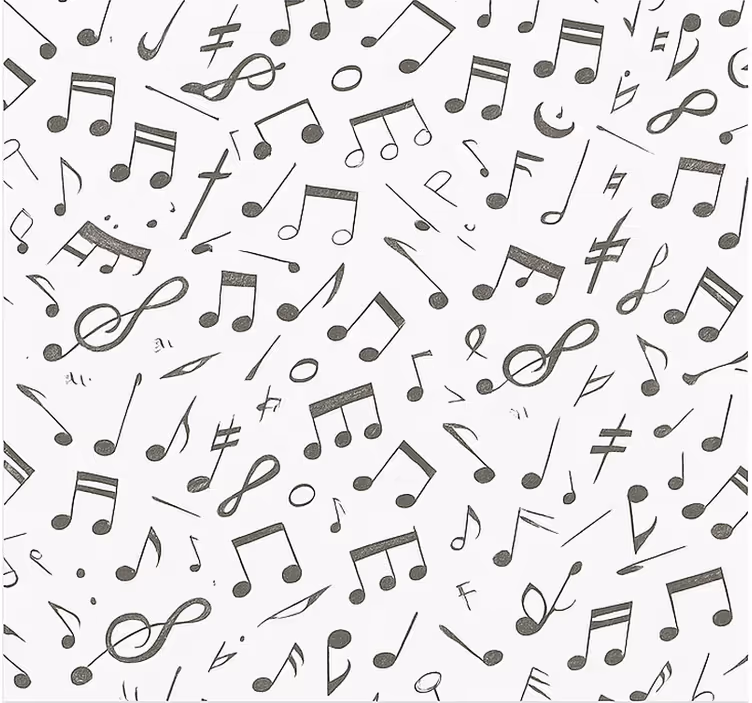 Music notes pattern blind teens - TenStickers