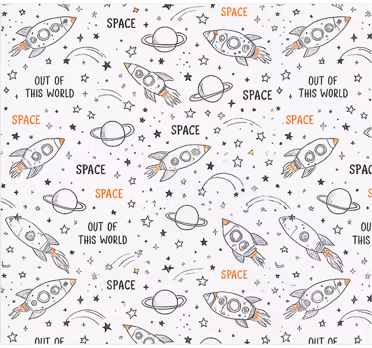 Drawn space pattern blind teens - TenStickers
