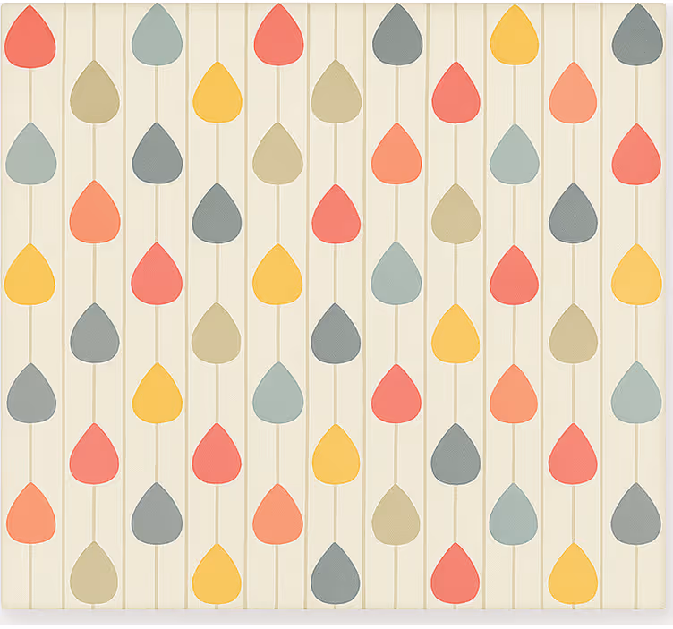 Scandinavian blind with vibrant cascading raindrops - TenStickers