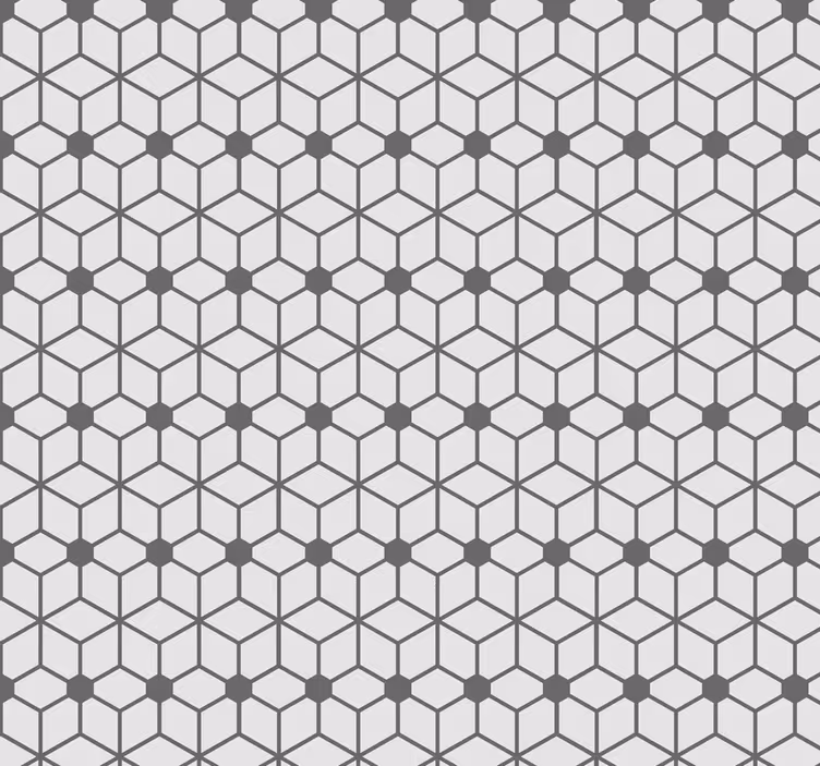 Bathroom blind with hexagonal tile design - TenStickers