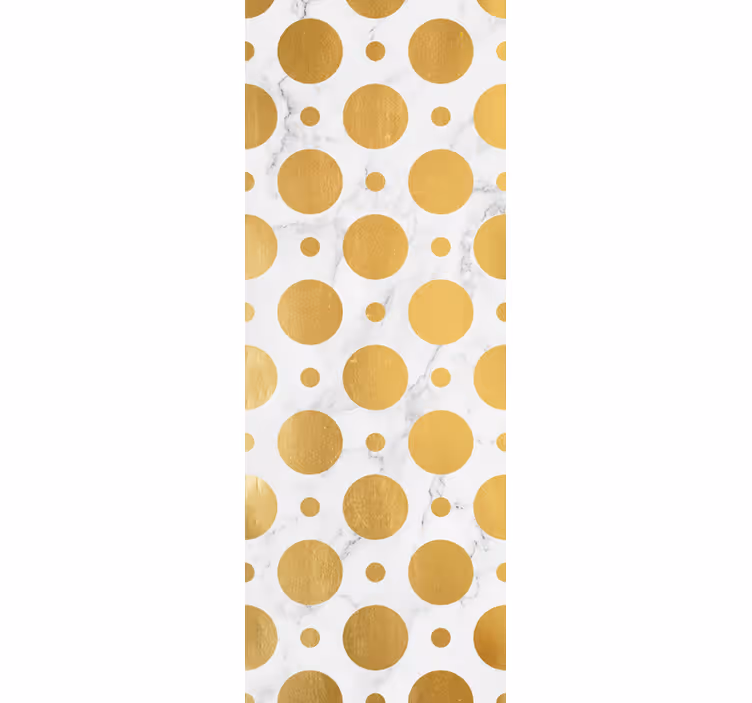 Bathroom blind in gold marble dots - TenStickers