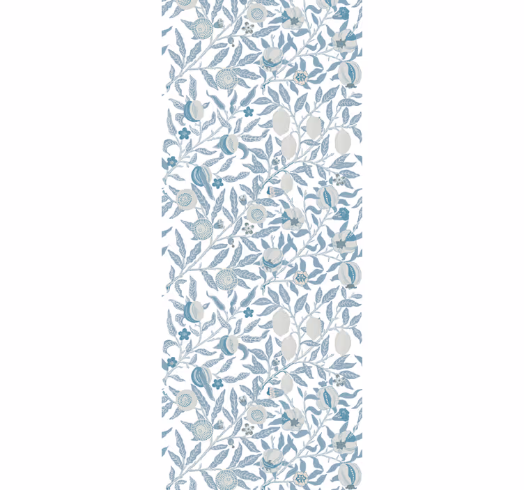 Bathroom blind in victorian blue floral design - TenStickers