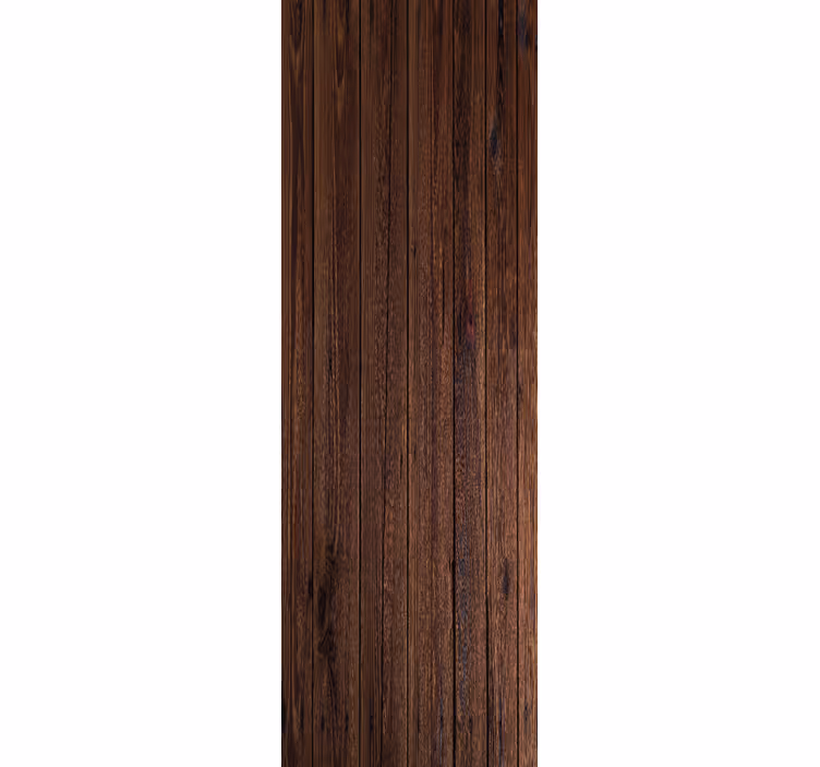 Home office blind dark brown rustic wood planks - TenStickers
