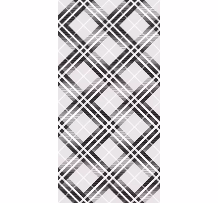 Home office blind black and white scottish tartan - TenStickers