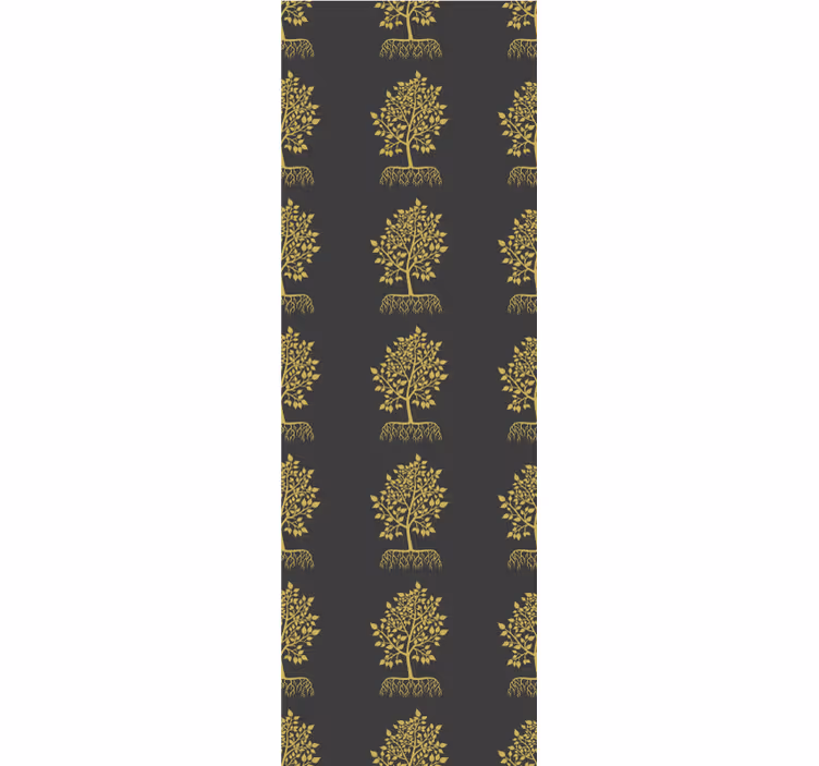 Home office blind with golden tree outline - TenStickers