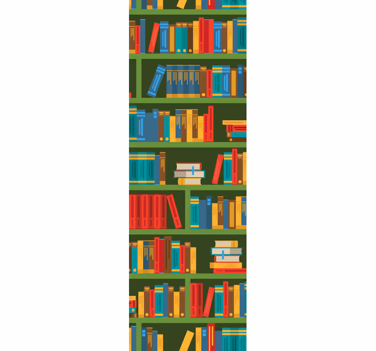Home office blind in vintage green library - TenStickers