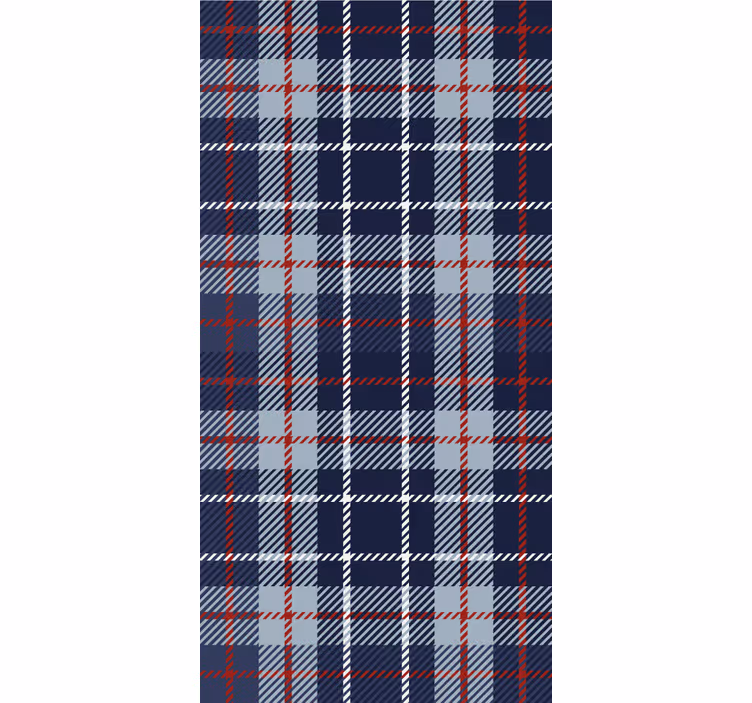 Home office blind in blue and red tartan - TenStickers