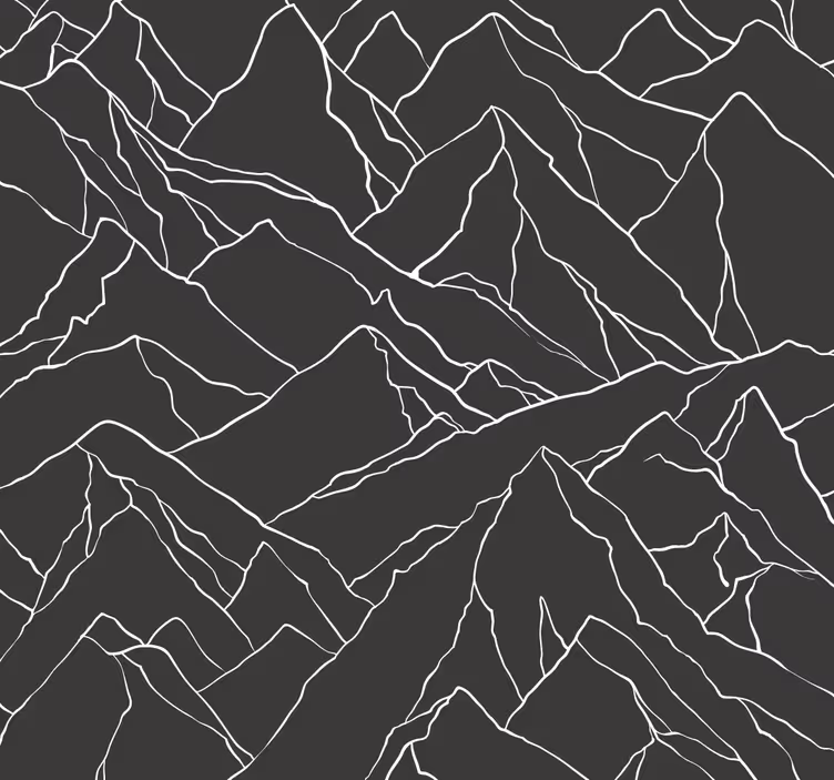Home office blind outline of mountains - TenStickers