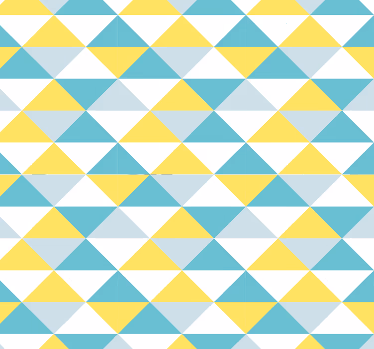 Home office blind in yellow and blue geometric tile - TenStickers