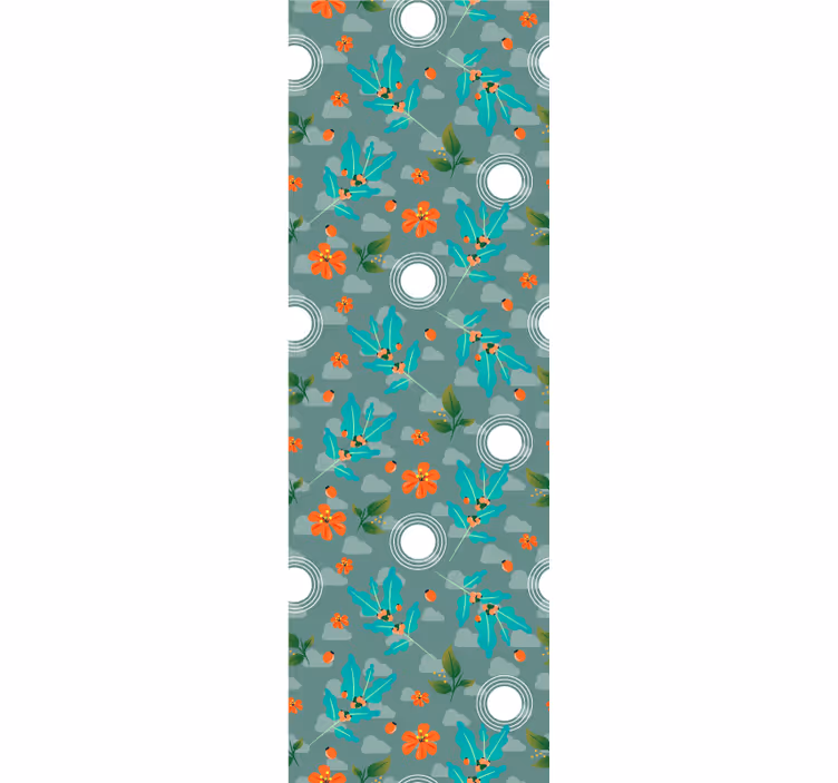 Floral geometric dining room blind - TenStickers