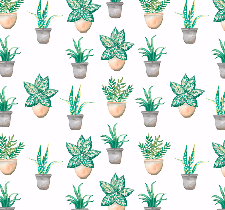 Blind kitchen potted greenery design - TenStickers