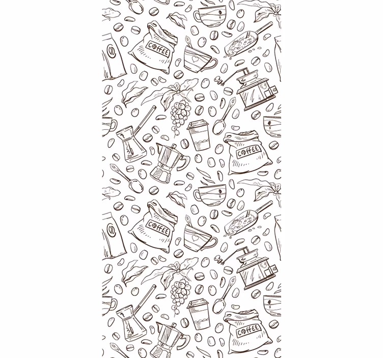Blind kitchen coffee pattern set - TenStickers