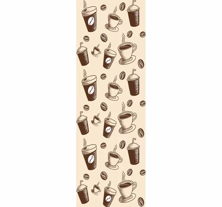 Blind kitchen coffee pattern design - TenStickers