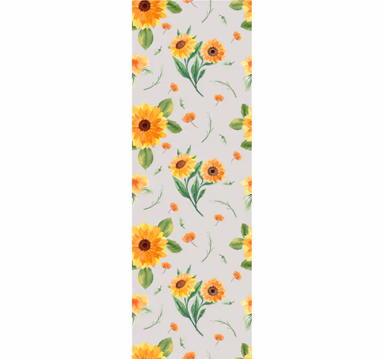 Blind kitchen sunflower watercolor floral design - TenStickers