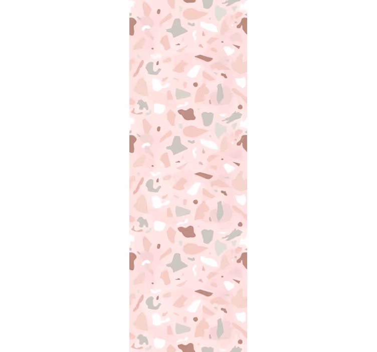 Blind kitchen in pink shades terrazzo pattern - TenStickers