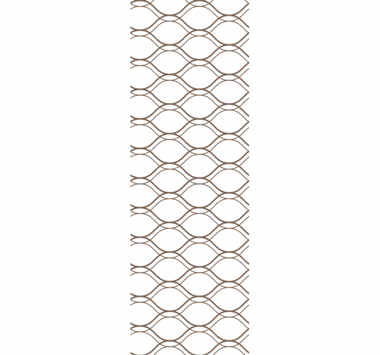 Blind kitchen brown wavy geometric pattern - TenStickers