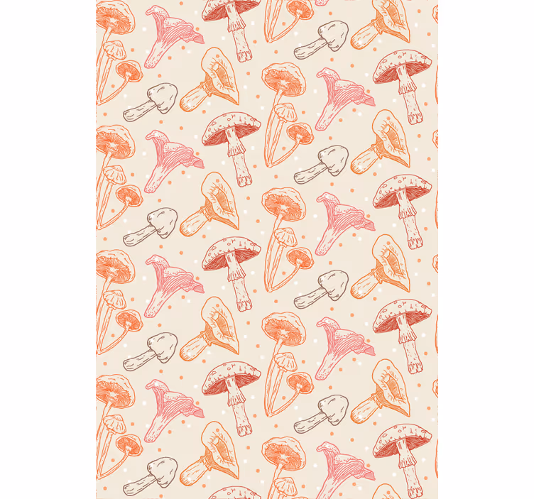 Blind kitchen watercolor mushroom set - TenStickers