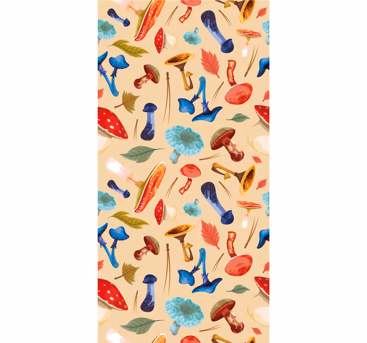Blind kitchen mushroom wash drawing set - TenStickers