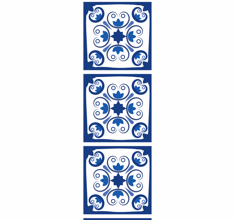 Blind kitchen beautiful blue portuguese tile - TenStickers