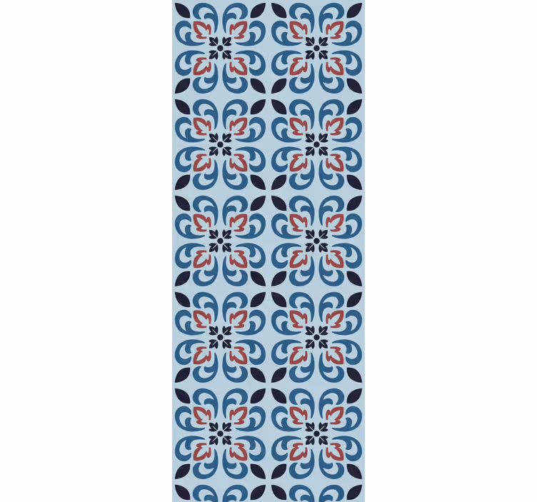 Blind kitchen baby blue round portuguese tile - TenStickers