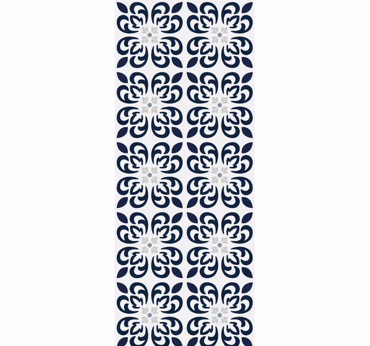 Blind kitchen dark blue clover portuguese tile - TenStickers