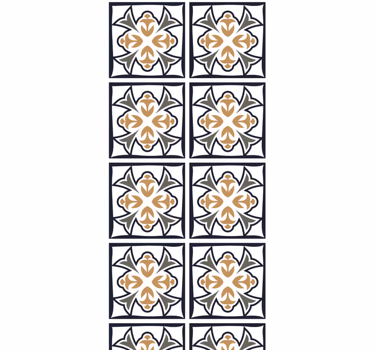 Blind kitchen beige and black portuguese tile - TenStickers
