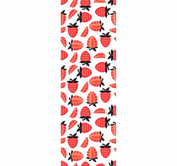 Blind kitchen realistic red strawberry pattern - TenStickers