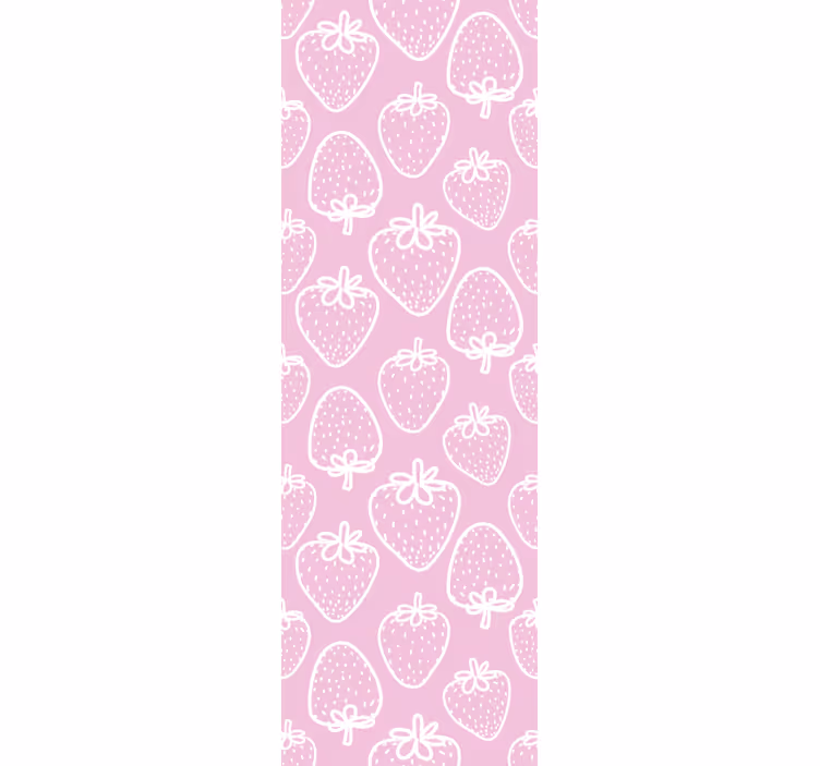 Blind kitchen seamless pink strawberry gift wrap - TenStickers
