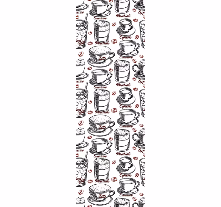 Blind kitchen coffee pattern design - TenStickers