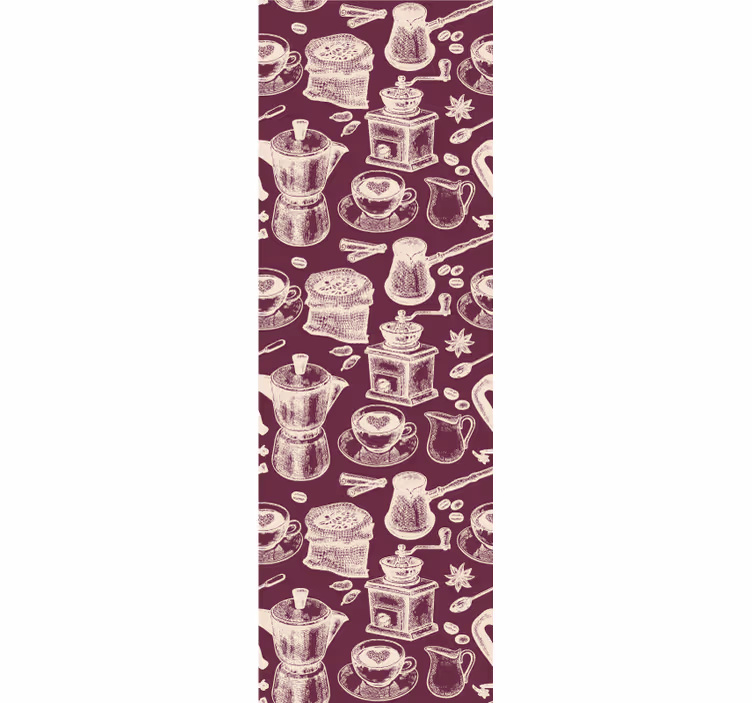 Blind kitchen coffee pattern design - TenStickers