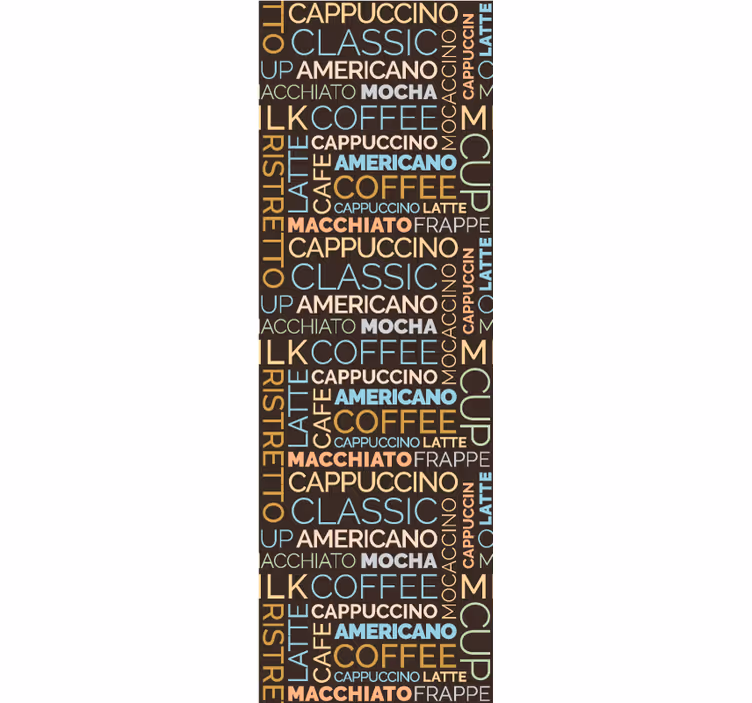 Blind kitchen coffee text design - TenStickers