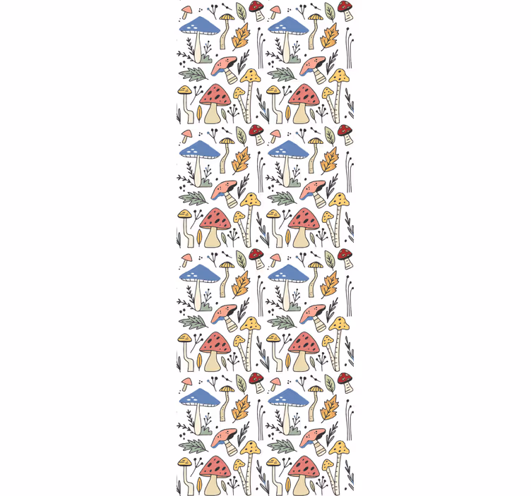 Blind kitchen hand-drawn mushroom design - TenStickers