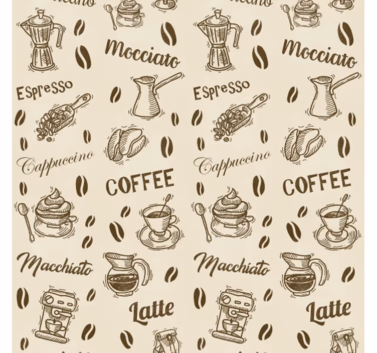 Blind kitchen 3d coffee name designs - TenStickers