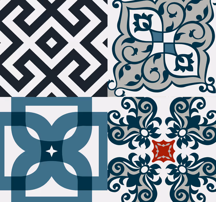 Blind kitchen portuguese vintage tiles - TenStickers