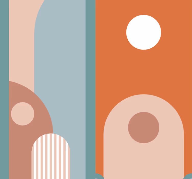 Dining room blind cheerful wallpaper - TenStickers