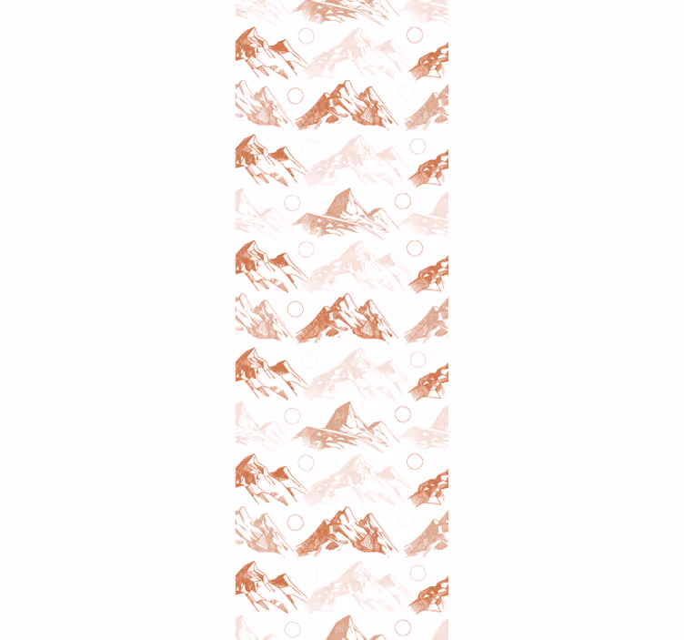 Dining room blind in terracotta mountain design - TenStickers